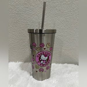 Stainless Still Tumbler With Straw 19oz Personalized Hello Kitty